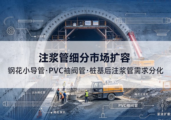 二道江注浆管细分市场扩容，隧道钢花小导管、PVC 袖阀管、桩基后注浆管需求分化